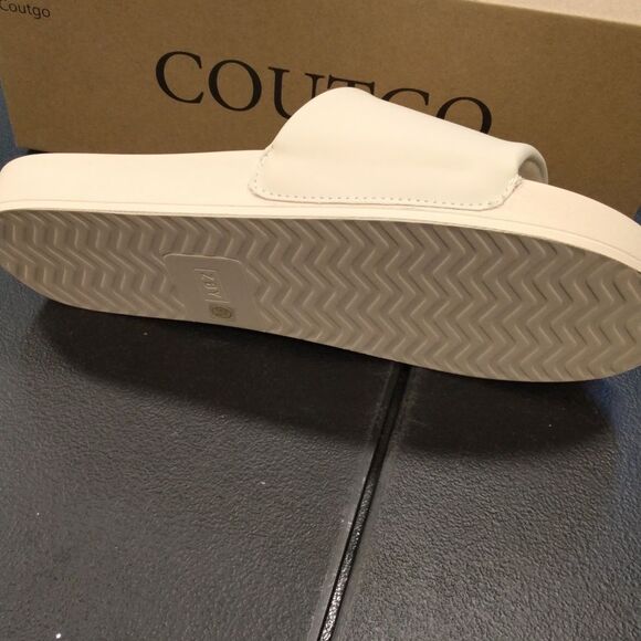 Cream Slide Sandals - Picture 3 of 3